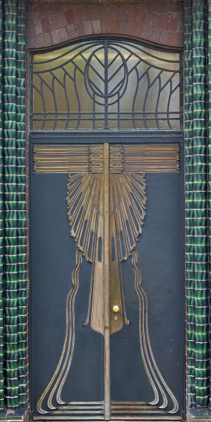 Peter Behrens, Behrens House, 1901, detail front door (Id.-Nr. 001)